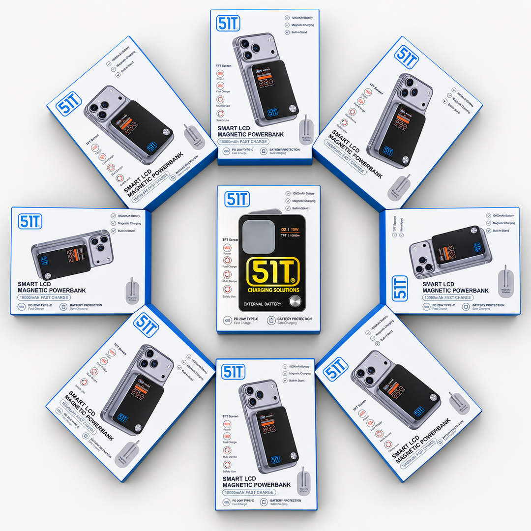 51T magnetic power bank retail packaging multiple