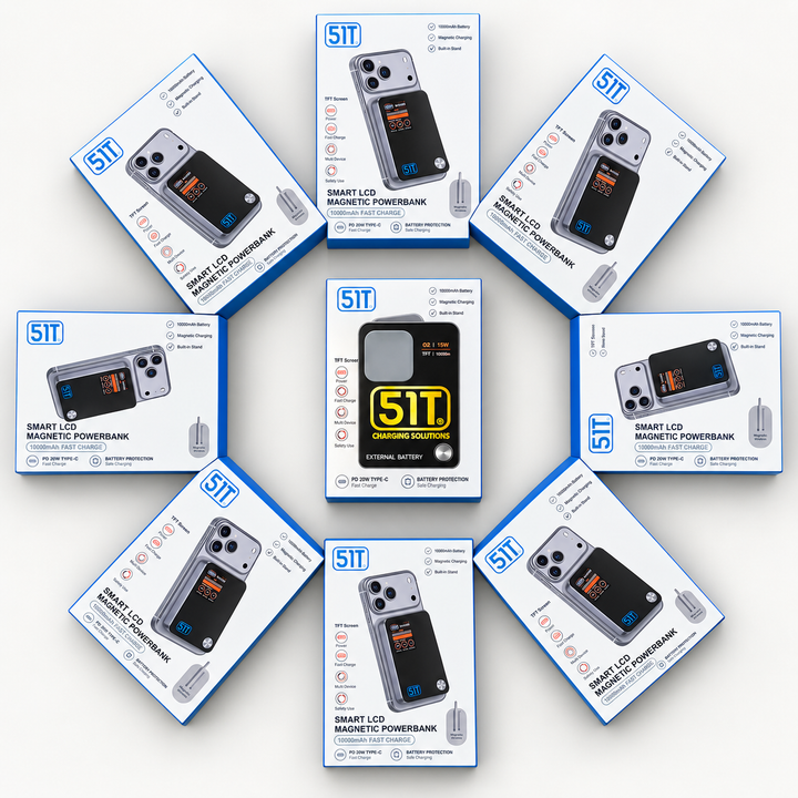 51T magnetic power bank retail packaging multiple